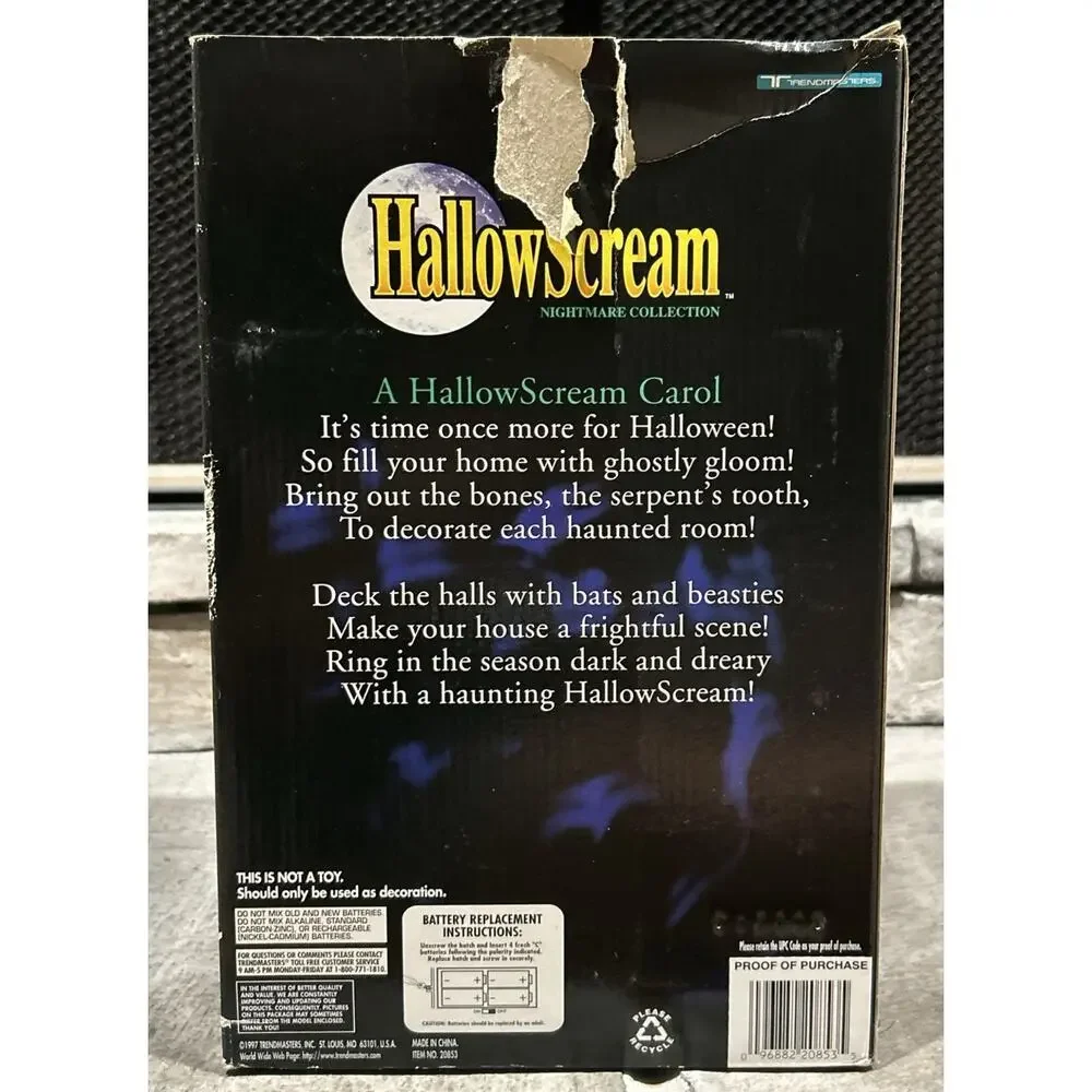 1997 TrendMasters Hallowscream Animated Witch Clap Sensor